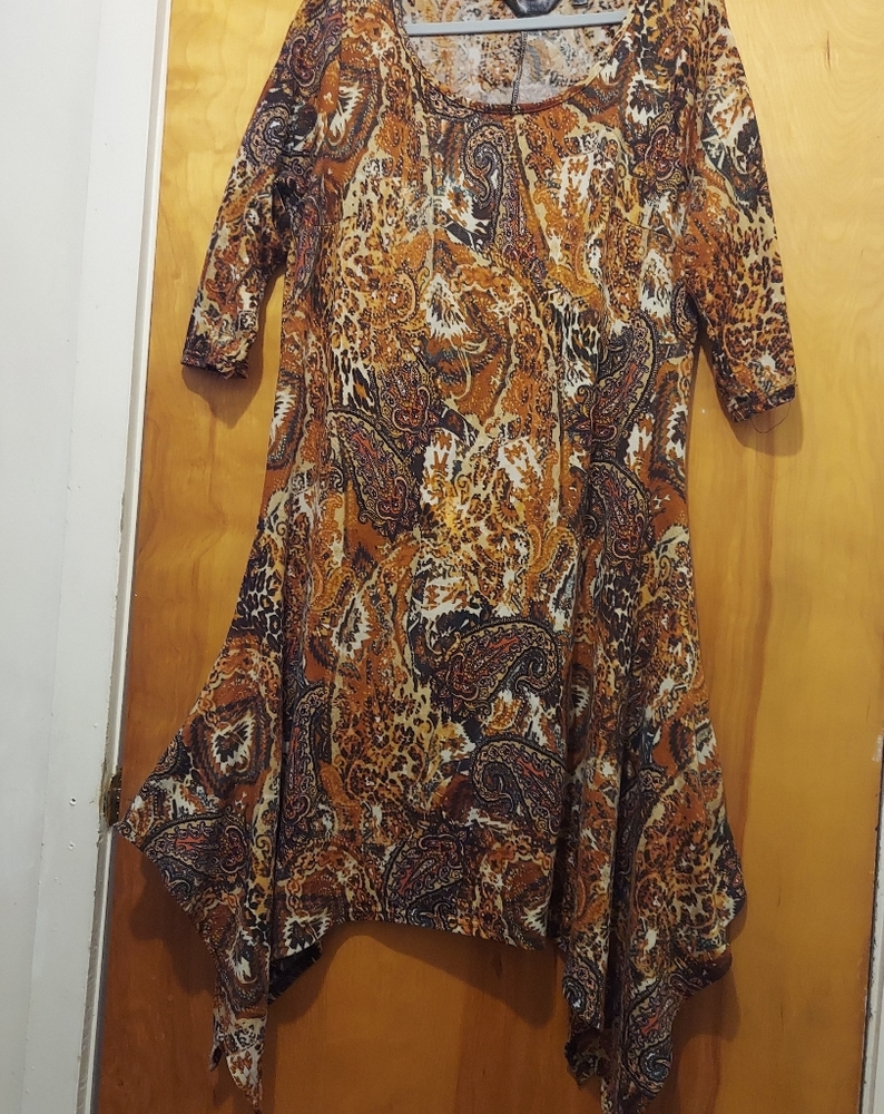 🌟 Mlle Gabrielle Paisley Dress With 3/4 Length Sleeves